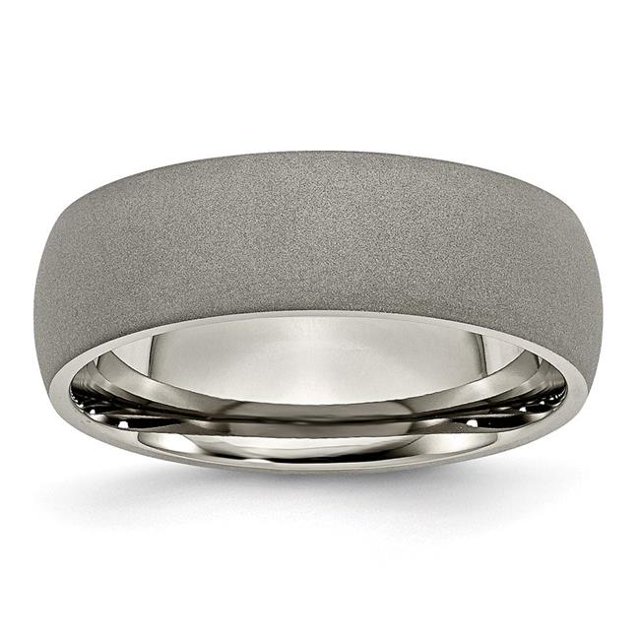 Finition en Pierre de Titane Bande de 7 mm - Taille 8,5