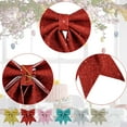 thumbnail image 3 of 12 Pieces 5" Christmas Glitter Bow Large Christmas Tree Bows Christmas Party Decorations Shiny Bow Xmas Ribbon Bows for Wreath Garland Ornaments Gift DIY Decor, 3 of 5