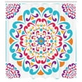thumbnail image 3 of Rainbow Mandala Shower Curtain, Traditional Colorful Swirls Pattern Arabesque Motifs Oriental Elements, Fabric Bathroom Set with Hooks, 69W X 84L Inches Extra Long, Multicolor, by Ambesonne, 3 of 3