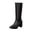 Black Boots, variant on HAPIMO Women Knee High Boots Square Toe Block Heel Straight Shaft Faux Leather Upper For Evening Gathering And Urban Fashion Outfits Black 36