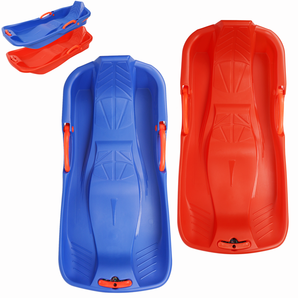Seizeen Snow Sled, 2 Packs Sleds for Kids & Adult with Reinforced