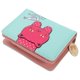 thumbnail image 1 of Girls, Faux Leather Wallet Cute Cat Wallet Cat Pattern Handbag Coin Holder Card Organizer, Bifold, Spacious (Green), 1 of 5