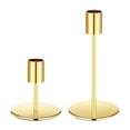 thumbnail image 2 of 2 candelabros cónicos de metal resistentes y sencillos, estilo retro, para bodas, cenas, fiestas, salas de estar, decoración del hogar Oro, 2 of 8
