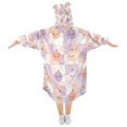 thumbnail image 2 of Wearable Blanket with Sleeves and Pocket Oversized Hooded Sweatshirt 3-14 YR Light-colored Pumpkin S, 2 of 7