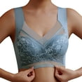 thumbnail image 3 of Vedolay Plus Size Lingerie Minimizer Bra, Lacey Underwire Bra with Full-Coverage & Natural Support, Underwire Bra for Everyday Wear,Blue 3XL, 3 of 5