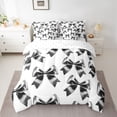 thumbnail image 2 of Feelyou Fashion Black Bowknot Bedding Comforter Set 7pcs, Princess King Bedding Sets, 2 of 8