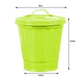 thumbnail image 6 of Hadanceo Garbage Can,Desktop Trash Can Large Capacity with Lid Bucket Shape Stainless Leakproof Garbage Storage Coated Large Opening Waste Bin Household Supplies, 6 of 7