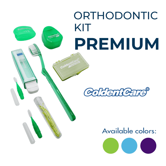 Orthodontic Oral Care Kit Case Premium - Green