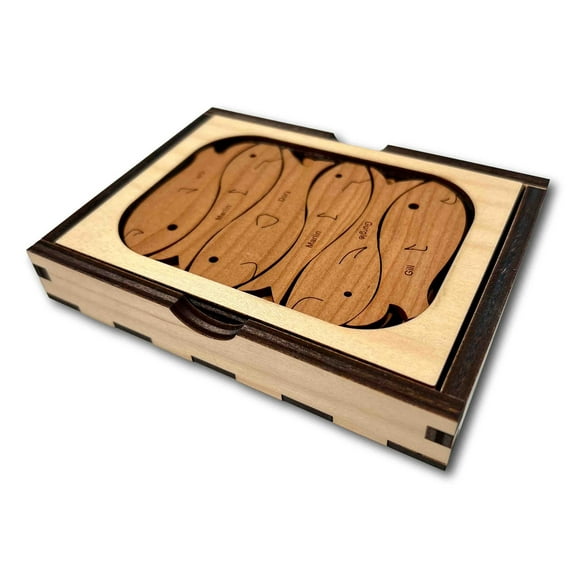 Creative Crafthouse Fisherman's Dilemma Wood Fish Puzzle for Anglers
