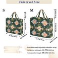 thumbnail image 2 of FORMRS Womens Corduroy Tote Bag Crossbody Shoulder Handbag with Pocket, Pink Geometric Flowers, 2 of 7