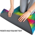 thumbnail image 3 of Tie Dye Colorful Flower Pattern Hot Yoga Mat Towel Non Slip for Hot Yoga - Quick-Drying Yoga Mat Cover with 4 Corner Pockets with Travel Bag - Hot Yoga Towel Non Slip 70"x26", 3 of 6