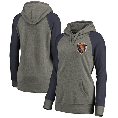Chicago Bears NFL Pro Line by Fanatics Branded Women's Plus Sizes Vintage Lounge Pullover Hoodie - Heathered