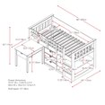 thumbnail image 4 of CorLiving Madison Collection All-in-One Single/Twin Size Loft Bed, 4 of 4