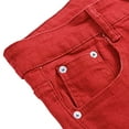 thumbnail image 3 of Defitshape Men's Ripped Jeans Destroyed Tapered Leg Skinny Demin Pants Stretch Distressed Red 38W x 32L, 3 of 4