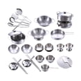 thumbnail image 2 of 25 Pieces Kids Pretend Play Cookware Set Kitchen Toys Durable Fine Polishing, 2 of 8