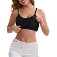 thumbnail image 4 of DARING DIVA Women's Spaghetti Straps Flowy Pleated Front Camisole Tops M Black, 4 of 6