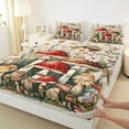 thumbnail image 3 of Castle Fairy Boys Girls Flowers Mushroom 4 Pieces Queen Sheet Sets,Botanical Plants Ultra Soft Flat Sheet,Vintage Aesthetic Queen Fitted Sheet,Super Cozy Room Decor, 3 of 7
