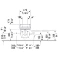 thumbnail image 3 of Duravit 2544090092 Toilet Wall Mounted Washdown Model, 3 of 7