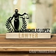 thumbnail image 2 of Craftnamesign Wooden Lawyer Desk Name Plate, Metal Nameplate, Lawyer Desk Decor, Law Office Decor, 2 of 5