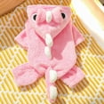 thumbnail image 3 of Pet Clothing Flannel Dog Warm Jumpsuits Dinosaur Shape Cute Puppy Pajamas Soft Comfortable Dog Four Legs Clothes Pet Show Pink L, 3 of 4