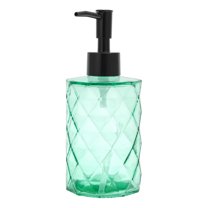 Unique Bargains 1 Pc Diamond-shaped Soap Dispenser 11.16oz Green Black
