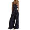 thumbnail image 1 of Women's Casual Sleeveless Backless Summer Floral Print Jumpsuits Overalls, 1 of 4