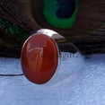 thumbnail image 3 of Red Carnelian Gemstone Ring | Handmade Silver Ring For Men | Statement Ring | 925 Sterling Silver Jewelry | Dainty Carnelian Gemstone Ring |, 3 of 10