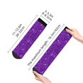 thumbnail image 4 of Naloa Purple Glitter Ankle Socks for Women Non Slip Socks No Show Socks Classic Low Cut Casual Socks Casual Socks, 4 of 7