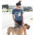 thumbnail image 5 of VILOVE Women Paw Love T-Shirt Dog Lover Shirt Paw Print Heart Tee Shirt Cute Dog Mom Short Sleeve Tee Tops, 5 of 6