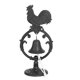 thumbnail image 1 of Sungmor Campana Rústica de Hierro Fundido con Gallo, Timbre de Entrada Indep. estilo granja; campana decorativa vintage para cocina, mesa y encimera; acabado negro/marrón; deco jardín y hogar, 1 of 9