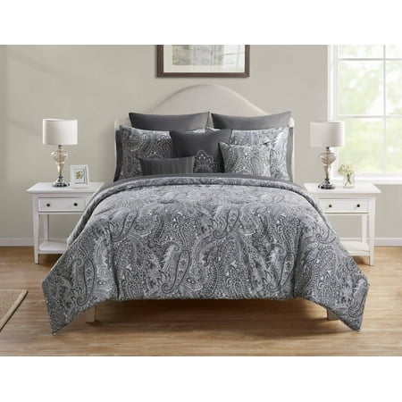 Vcny Home Lila Reversible Paisley Bed In A Bag Comforter Set