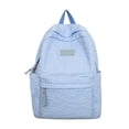 thumbnail image 1 of YOUSNH School Bag Simple Breathable Texture Pattern Waterproofing Lightweight Backpack New Durable Load Reducing Large Capacity Student Shoulders Bag Backpacks Blue, 1 of 3