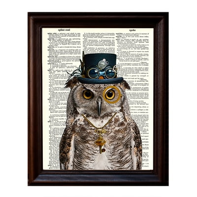 Buy Steampunk بومة طباعة الفن القاموس المطبوعة على الحجية خمر صفحة كتاب القاموس 8 10 5 Online In Lebanon 208612619