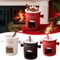 thumbnail image 4 of Chocolate Melting Mug, Chocolate Fondue Mugs, Chocolate Cheese Milk Ice Cream Maker Kit, Fondue Cups, Ceramic Cheese Mug, Multi-Purpose Butter Warmer, Hot Pot for Party, 1Pc(White,4.3x4.3x5.1"), 4 of 6