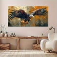 thumbnail image 3 of Framed Canvas Wall Art - Majestic Eagle in Flight, 48x24 Inches (120x60 cm), Ready to Hang, 3 of 5