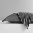 thumbnail image 5 of y Microfiber Standard Pillow Shams Set of 2, Fade, Wrinkle and Shrinkage Resistant Soft Pillow Covers with Envelope Closure Euro Sham Covers (Dark Grey, 20x26 Inches), 5 of 5