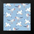 thumbnail image 2 of Zaman, Farida 15x15 Black Modern Framed Museum Art Print Titled - Coastal Birds Pattern II, 2 of 5