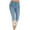 Blue, variant on Jean Capris for Women Summer Slim Fit Stretch Lace Capri Pants Casual Plus Size Capris for Women White M