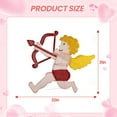 thumbnail image 3 of Lighted Cupid Valentine Decoration, 32" x 31", with 57 Warm White LEDs, Battery Operated with Lead Wire and Covered Outdoor Use, 3 of 8