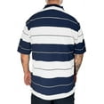 thumbnail image 2 of Mens Classic Old School Striped Midweight Pique Polo Shirt Street Casual Tshirt, 2 of 5