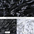 thumbnail image 5 of URBONUR 5 Piece Black Floral Comforter Set Queen Printed Botanical Bed in A Bag Branches Bedding Set Reversible Plant Bed Sets with Sheets for Women Men, 5 of 8