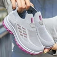 thumbnail image 4 of YOUYEDIAN Orthopedic Shoes for Women Breathable Walking Sneakers Slip on Trainers Ladies Comfortable Casual Athletic Shoe Thick Bottom (Gray, 8.5 Wide), 4 of 9