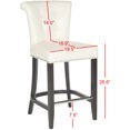thumbnail image 6 of SAFAVIEH Addo Classic Glam Ring Counter Stool with Footrest, Flat Cream, 6 of 7
