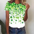 thumbnail image 2 of Puntoco Short Sleeve Women Tops ,St Patricks Day Shirt Women Funny St Pattys Day Irish Shamrock Shirts Printed Pocket Protective Clothing Blouses Shirts Multicolor 12(XXL), 2 of 5