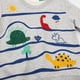 thumbnail image 2 of Gibobby Camisa Moda Niños Niños pequeños, niñas, bebés, manga larga, estampado de dinosaurio, deporte, camisa sólida, tops, ropa para niños(Gris, 4-5 Años), 2 of 4