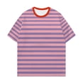 thumbnail image 4 of T-shirt Rayé pour Femmes 2026 Été Tendance Manches Courtes Col Rond Confortable Léger, 4 of 4