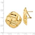 thumbnail image 2 of 14K Yellow Gold Polished Fancy Omega Back Post Earrings, 2 of 5
