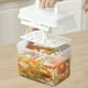 thumbnail image 1 of Contenedor de Kimchi, tarro de pepinillos, contenedores de preparación rectangulares y con asa, caja de mantenimiento fresco de fermentación para el Tarro de pepinillos de 5 litros perfecl Contenedor de almacenamiento, 1 of 8