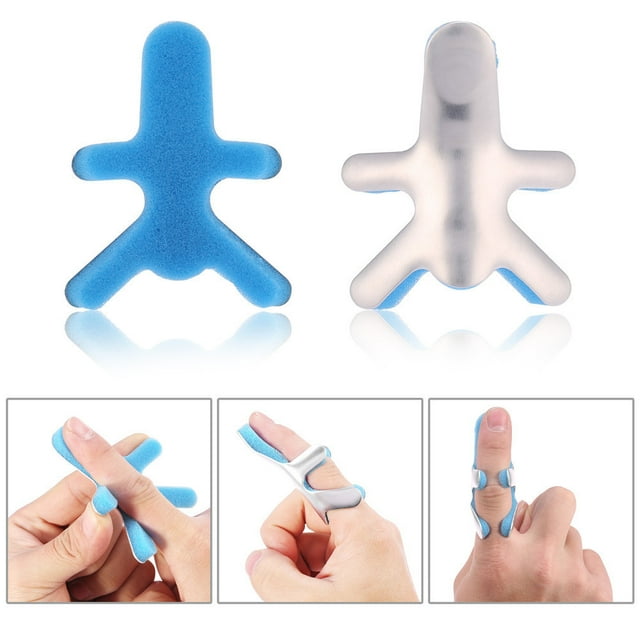 TOPINCN 3 Sizes Aluminium Toad Finger Splint Malleable Brace Support Recovery Injury , Finger Recovery , Finger Splint