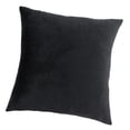 thumbnail image 1 of Funda de cojín de terciopelo liso para sofá, funda de almohada (2 tamaños), funda de cojín para coche, hogar Negro 60 x 60cm, 1 of 9